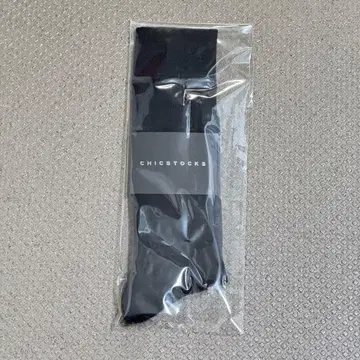 [ CHICSTOCKS ] 울 드레스 리브 삭스 L 블랙