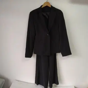 블랙 비즈니스 팬츠 수트