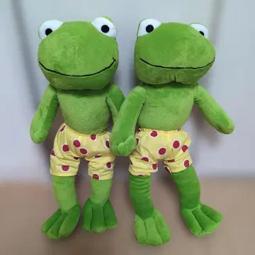 프로쉬 봉제 인형 2개 개구리