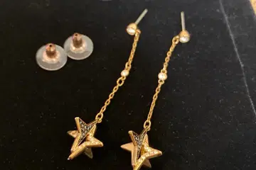 스와로브스키 골드 귀걸이 별