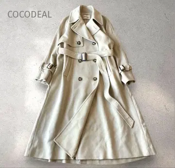새상품급 COCODEAL 코코딜 울 트렌치코트 롱 베이지2