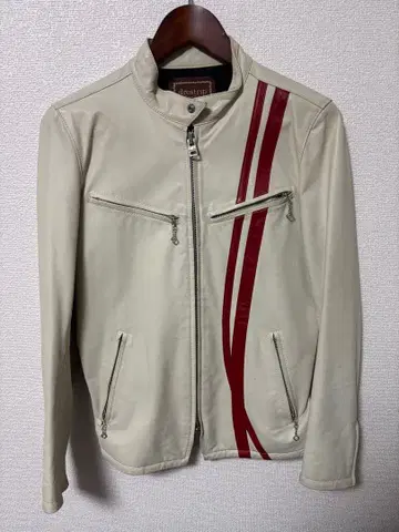 drestrip 가죽 싱글 라이더 자켓