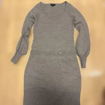 INDIVI 그레이 니트 원피스 38