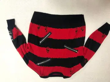 PSYCHO NATION ZIP 데미지 보더 크루 니트