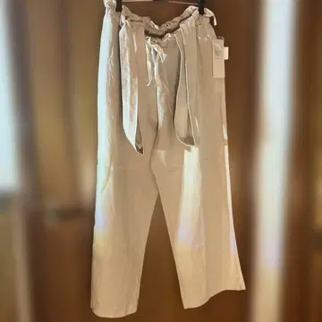 택 포함 새상품 SM2 크로스 린넨 서스펜더 팬츠