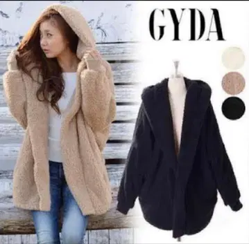 GYDA 후드 부착 보아 자켓 블랙