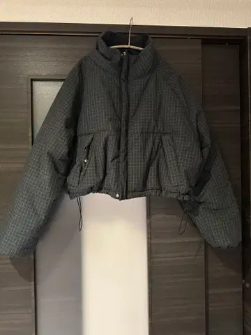 체크 충전솜 리버서블 아우터