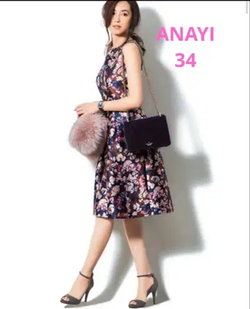 ANAYI 플라워 프린트 슬리브리스 원피스 34