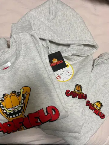 가필드 지퍼 후드티 트레이닝복 팬츠 3종 세트 M 사이즈