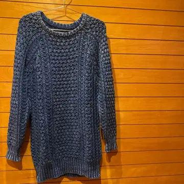 RHC 다크 블루 뜨개질 니트 스웨터