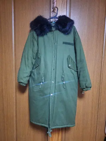 그린 롱 모즈 코트