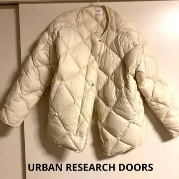 인기 어반 리서치 도어스 아이보리 퀼팅 다운 자켓