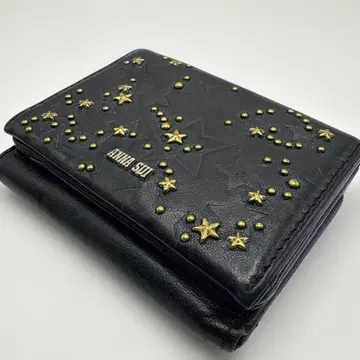 ANNA SUI 별 모양 스터드 3단 폴더형 지갑