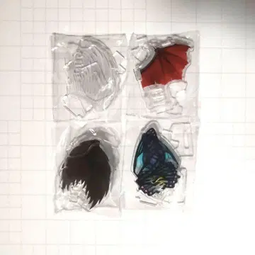 등에 깃털 아크릴 스탠드 4종 가챠