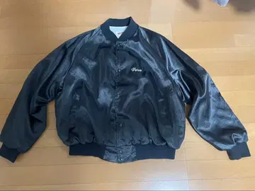 90s 웨스트 아크 블루종 바시티 자켓 트럼프 무늬