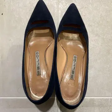 PELLICO 네이비 스웨이드 하이힐