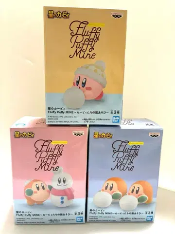 별의 커비 Fluffy Puffy Mine 커비들의 눈놀이 전 3종