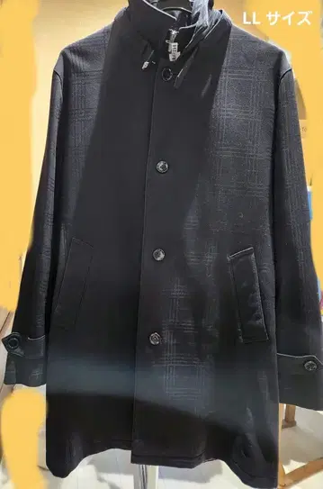 남성용 비즈니스 코트 블랙 LL