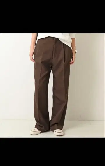 Spick & Span 울라이크 스트레이트 팬츠 브라운 36