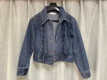 LIZ LISA 데님 자켓 프릴 포함 숏 기장