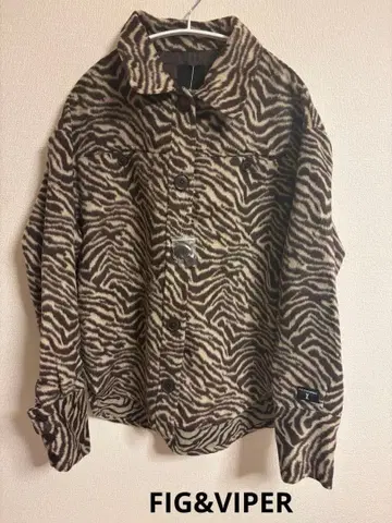 새상품 FIG&VIPER 피그&바이퍼 제브라 패턴 플리스 자켓 아우터 F