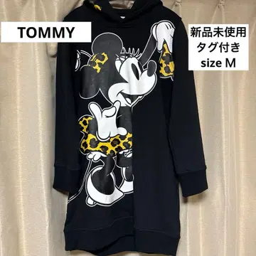 택 포함 미사용 새상품 M 사이즈 미니 마우스 후드 맨투맨 블랙