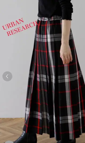 URBAN RESEARCH 체크 무늬 롱 스커트