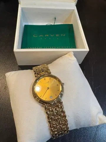 Carven 골드 아날로그 손목시계