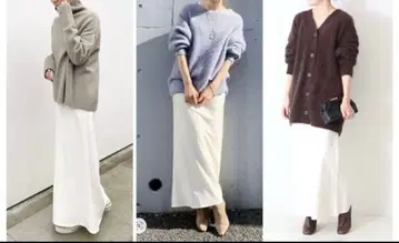 백 새틴 스커트 plage