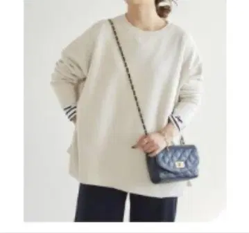 슬로브 이에나 더블 페이스 긴팔 니트 그레이 B 프리 사이즈