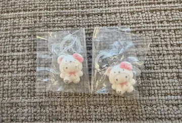 산리오 메지루시 액세서리 후와후와 스노우 키티 헬로키티 2개