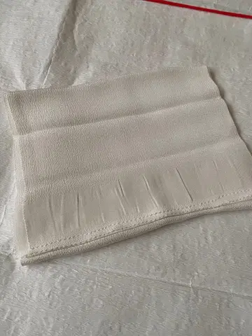 카라히데 화이트 크레이프 원단 오비 장식 천 순수 실크