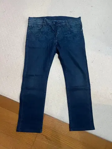 ETRO(에트로) 보타니컬(꽃무늬 자수) 다크 네이비 데님 팬츠