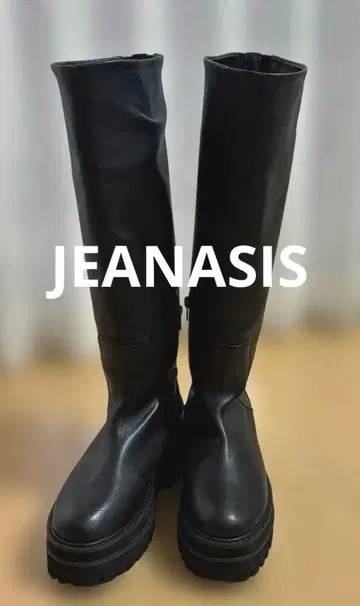 지나시스 JEANASIS 비거 롱 부츠 통굽 블랙 M