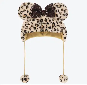 새상품 디즈니 팬캡 미니 레오파드 무늬 브라운