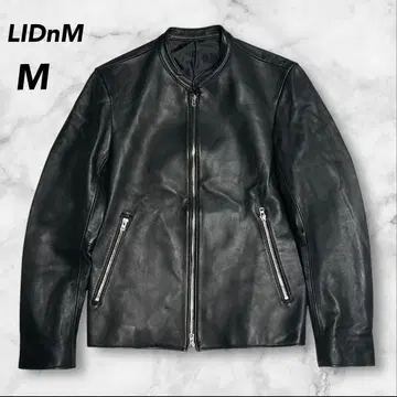 [ 새상품급 ] LIDNM 가죽 라이더 자켓 싱글 라이더 M 블랙