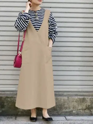 SHIPS any: 트윌 저지 오버롤 스커트