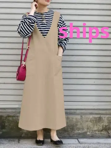 SHIPS any: 트윌 저지 오버롤 스커트