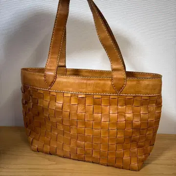 zucchero filato 즈케로필라토 소가죽 브라운 뜨개질 백