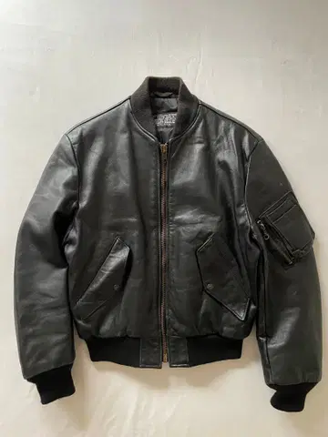 귀한 USA제 schott 가죽 MA-1 블랙 38 90s00s / 샷