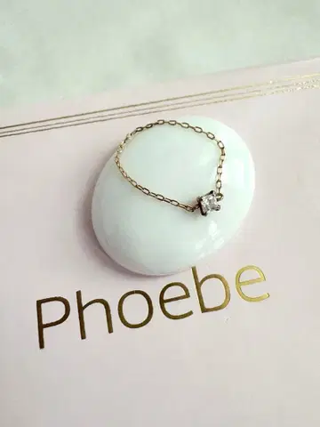 phoebe K10 CZ 체인 반지