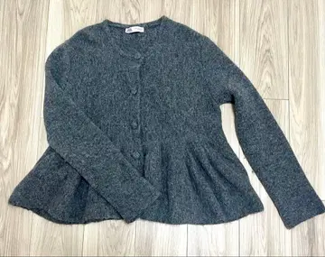 택 포함 ZARA 자라 니트 페플럼 가디건 M 사이즈