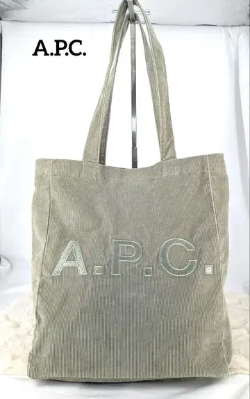 새상품급 A.P.C. 아페쎄 코듀로이 토트백 그린 계열