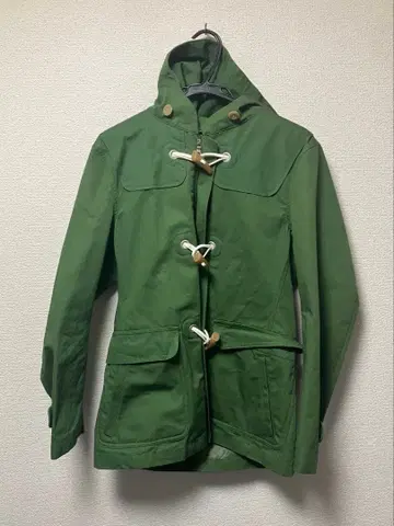 키쿠치 타케오 더플 코트 토글 버튼 포함 안감 코팅 카키 그린
