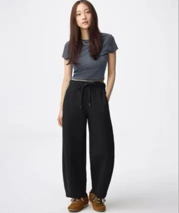 가격 인하 GU 맨투맨 배럴 레그 팬츠 짧은 기장 63.5cm 작은 키