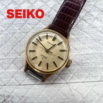 SEIKO 수동 와인딩 손목시계 골드색 벨트 파손 세이코