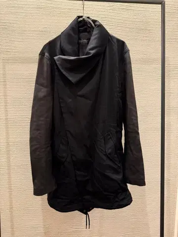 00s tornado mart leather drape coat 코트