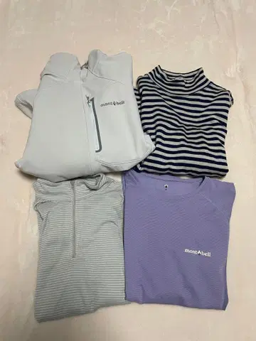 몽벨 아우터 상의 4점 묶음 판매 여성용