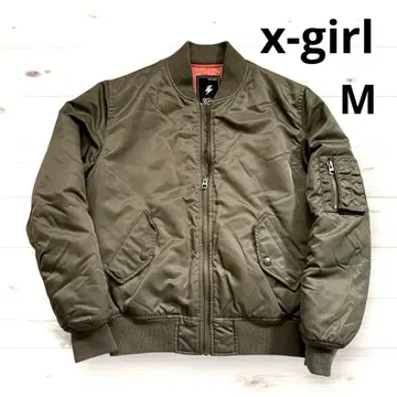 새상품급 x-girl MA-1 밀리터리 자켓 M 카키 아우터