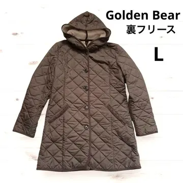 새상품급 골든 베어 안감 플리스 퀼팅 자켓 코트 브라운